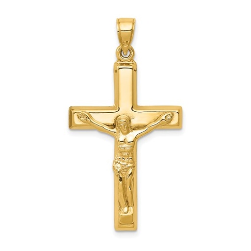 [QU.GOLD.0053963] 14k Polish Crucifix Pendant
