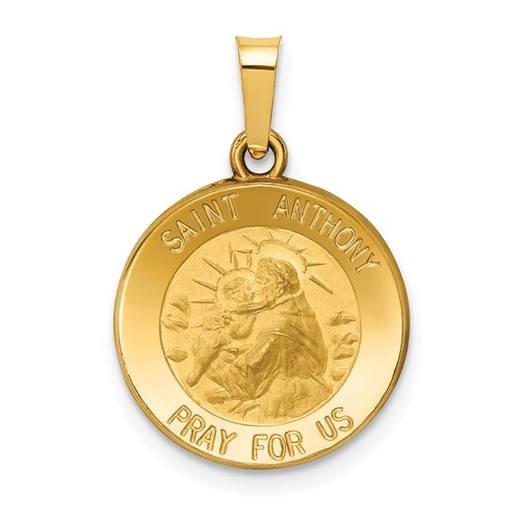 [QU.GOLD.0053967] 14k St. Anthony Medal Charm