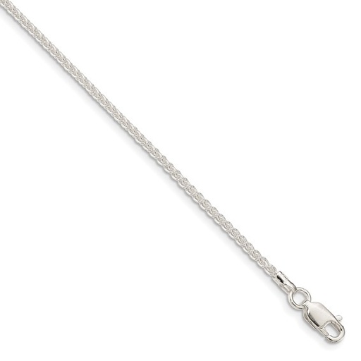 [QU.FASH.0054014] Sterling Silver 1.6mm Round Spiga Chain