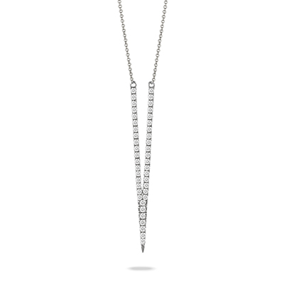 [DO.DIAM.0054330] 18k White Gold Deep V Neckalce