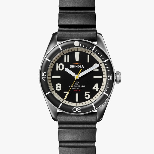 [SH.WATC.0054805] Duck 3 Hand Steel Watch On Rubber Strap