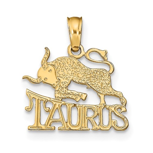 [QU.GOLD.0054828] 14k Yellow Gold Taurus Charm