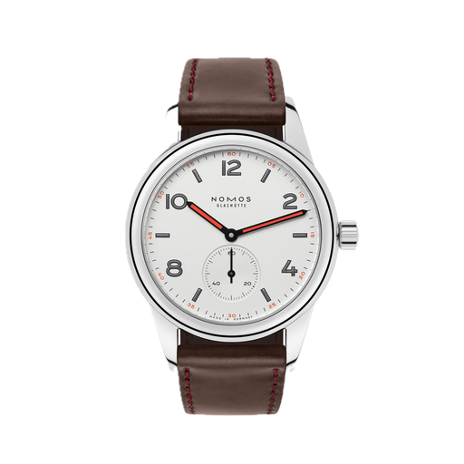 [NO.WATC.0054865] Stainless Steel Club On Leather Strap