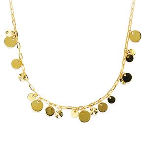 [MI.GOLD.0055039] 14k Multi-Disc Drops Adjustable Necklace