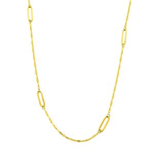 [MI.GOLD.0055043] 14k Hammered Adjustable Forz 30 With Long Link Stations