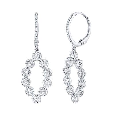 14k Diamond Marquise Shape Eden Drop Earrings