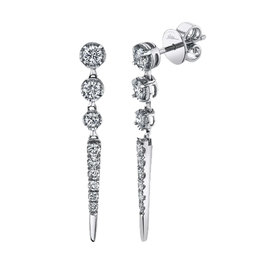 [SH.DIAM.0055106] 14k Diamond Drop Earrings