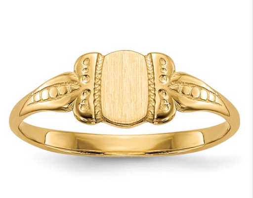 [QU.GOLD.0055138] 14k Childs Signet Ring