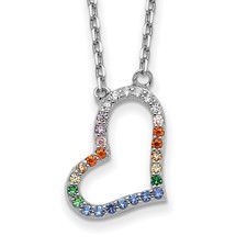 [QU.FNEC.0055308] Colorful Heart Necklace