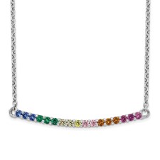 [QU.FNEC.0055314] Colorful Curved Bar Necklace