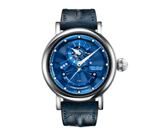 [CH.WTCH.0055363] Open Gear Retrograde Seconds Blue Wave