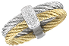 Grey & Yellow cable .05 tcw. Diamonds stainless steel.