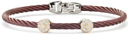 [AL.FBRA.0055378] Burgundy 3mm Double diamond Station Bracelet