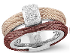 [AL.FRNG.0055380] Burgundy & Carnation Cable Ring With Diamonds
