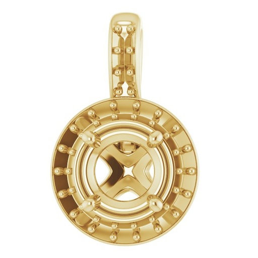 [ST.DPND.0055439] 14K Yellow 6 mm Round Pendant Mounting