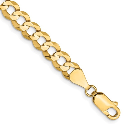 [QU.GBRC.0055622] 5.9mm Lightweight Flat Cuban with Lobster Clasp Bracelet