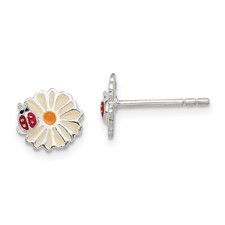 [QU.KEAR.0055971] Kids Enamel Flower and Bee Earrings