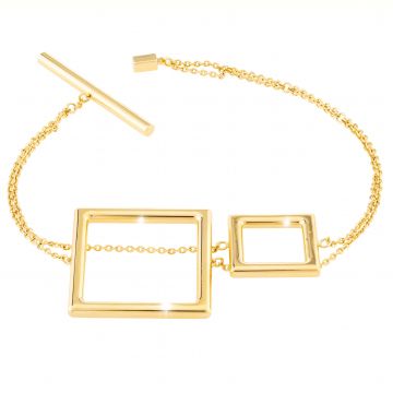 [TE.FBRA.0072112] Ludi Double Square Bracelet