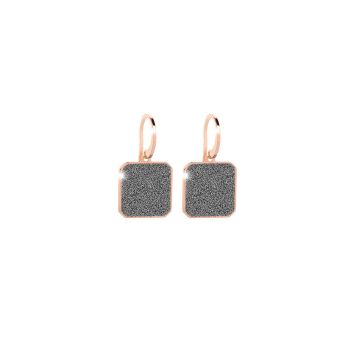 Jolie Silver Square Button Earrings