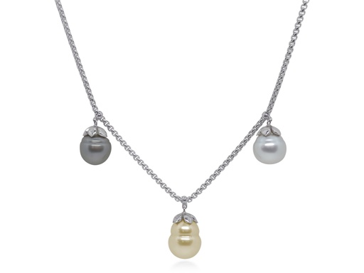 Triple Drop South Sea Pearl Necklace