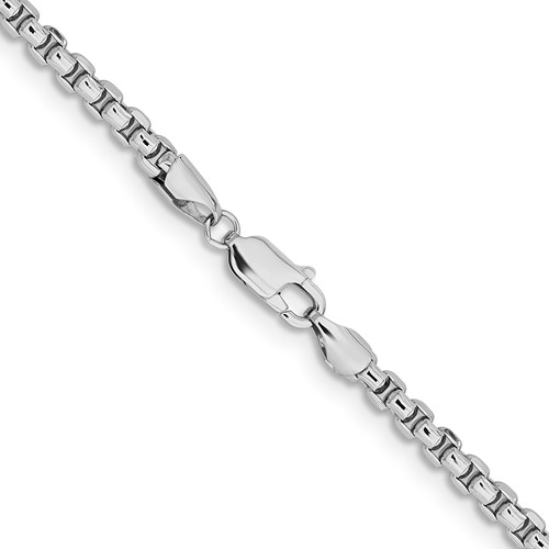 Semi-Solid Round Box with Lobster Clasp Chain