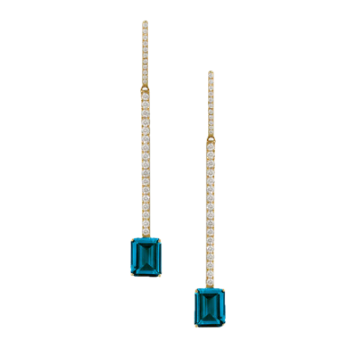 [GJER.00073916] U-Top London Blue Topaz Earrings