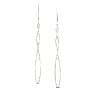 [DERR.00073918] White Gold Diamond Earrings