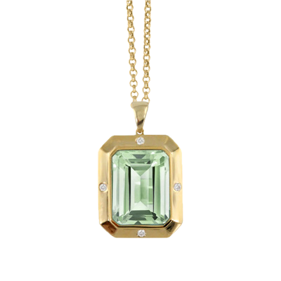 [GJPN.00074182] Green Amethyst Pendant