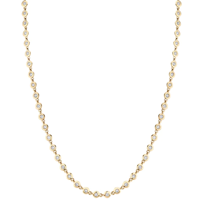 Bezel Set Tennis Necklace