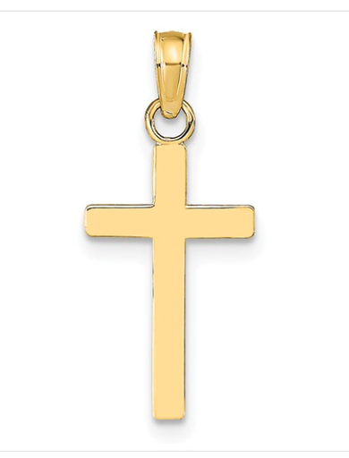 [GPND.00075913] 10k Polished Cross Pendant
