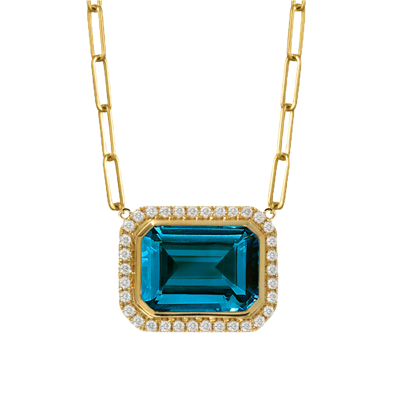 [GJNK.00075979] LONDON BLUE TOPAZ PAPERCLIP
