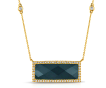 [N6798BTHM] HAUTE HEMATITE NECKLACE