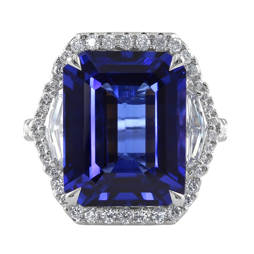 [GJRG.00075988] Tanzanite and Diamond Ring