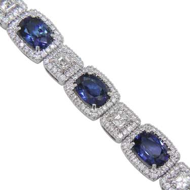 [GJBR.00075992] Sapphire & Diamond Bracelet