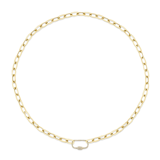 0.23CT DIAMOND PAPER CLIP LINK NECKLACE