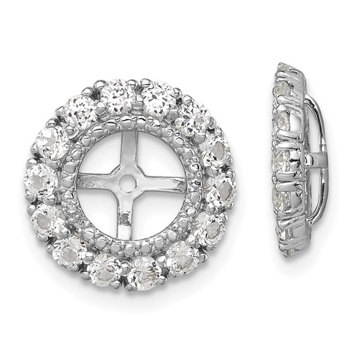 [FEAR.00076347] White Topaz Earring Jacket