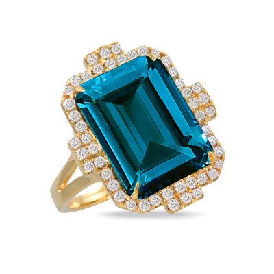 [GJRG.00076352] Gemstone & Diamond Ring