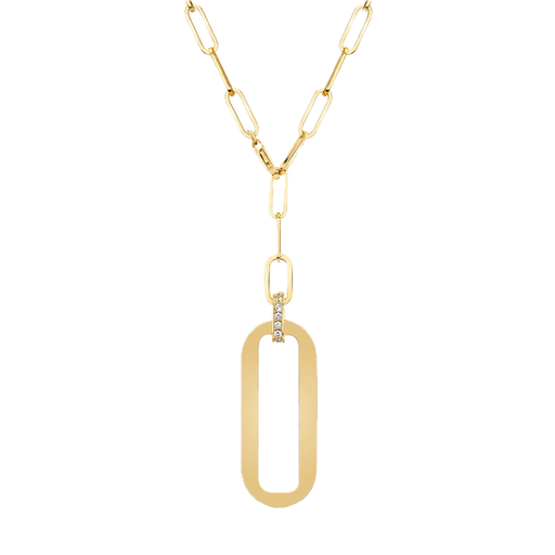 PLAIN LONGLINE LINK MEDALLION LARIAT