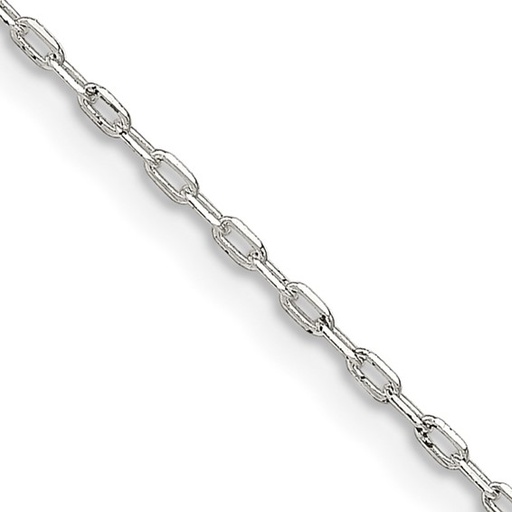 [FNEC.00076481] Sterling Silver 1mm Diamond-cut Long Link Cable Chain
