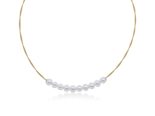 Cable Necklace with Freshwater Pearls