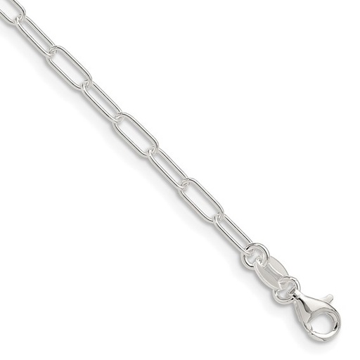 [FNEC.00076758] Sterling Silver Polished Elongated Cable Chains