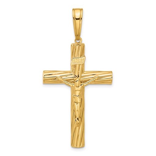 [GPND.00077150] Polished Textured Crucifix Charm