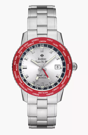 Super Sea Wolf GMT World Time Automatic Stainless Steel Watch