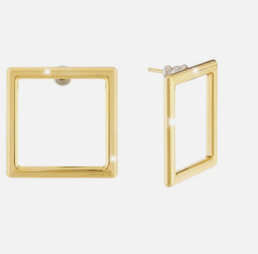 [FEAR.00077263] Geometric Square Earrings