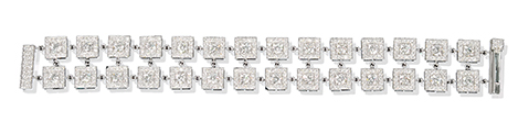 [DBRC.00077379] Double Row Diamond "Hopsctoch" Bracelet