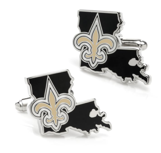 [CUFF.00078246] New Orleans Saints State Shaped Cufflinks