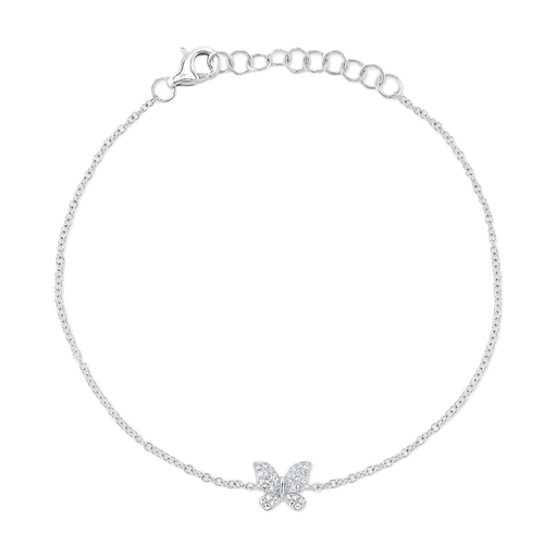 [FBRA.00078383] 0.08CT WG DIAMOND BUTTERFLY BRACELET