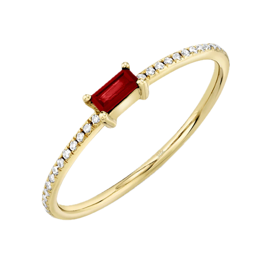 [FRNG.00078410] 0.08Ct Diamond & 0.15 Ruby Ring