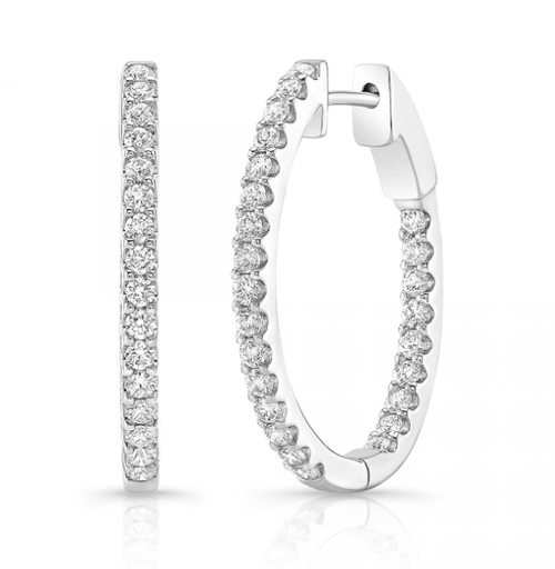 1/2 Ct Rd Common Prong Oval Hoops