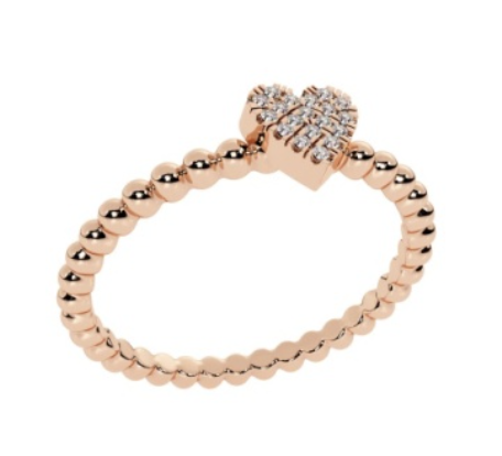 ROUND SHANK WITH HEART RING